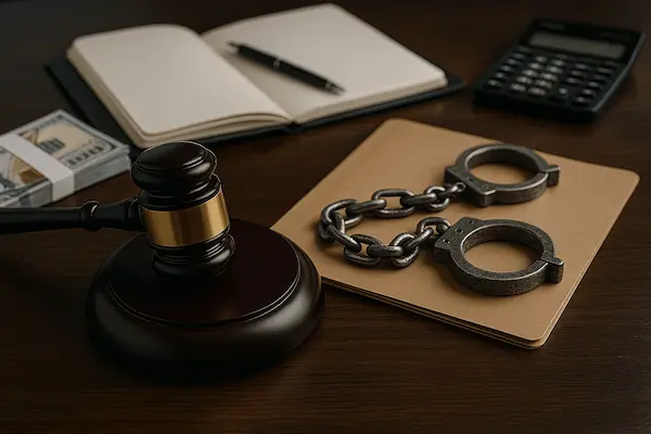 Dinero, prisión, juicio